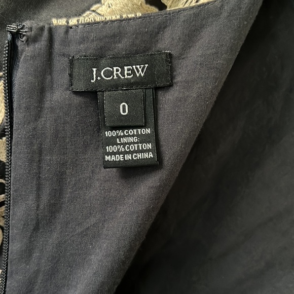 J Crew Mirabel Dress Faded Black Sand Embroidered Floral 0 - Picture 6 of 6